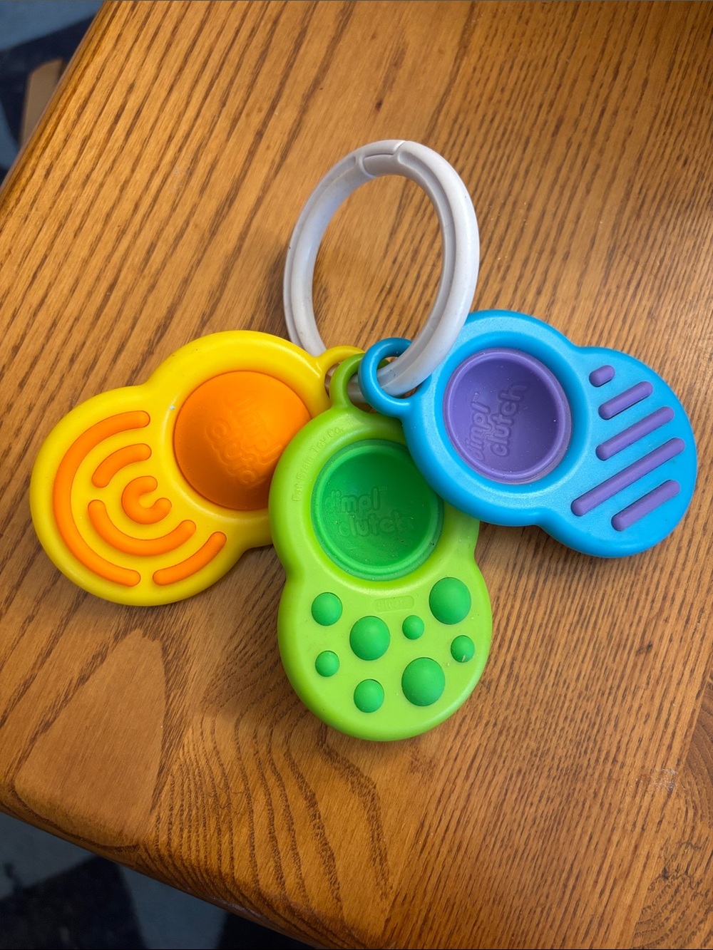 Sensory Pop Keyring Trio - Yellow, Green & Blue